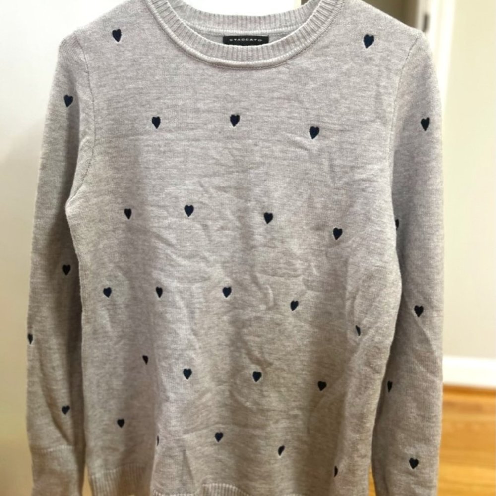 Navy Hearts Sweater